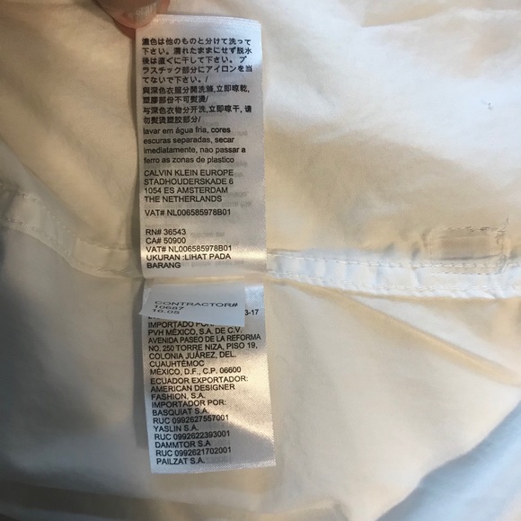 Calvin Klein two pocket long sleeve White Shirt. - Picture 7 of 14